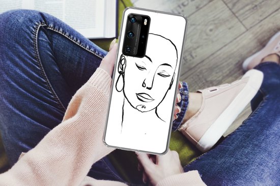 Coque Huawei P40 Pro - Femme - Visage - Portrait - Coque de téléphone en Siliconen