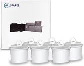 AllSpares Waterfilter (6 St.) geschikt voor Braun koffiemachines | Vervangingsfilter voor PureAqua BRSC 006 / KWF2