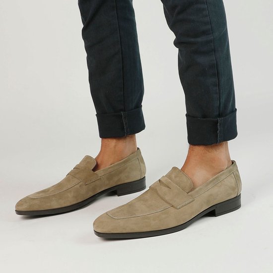 Black label - Heren - Groene suède loafers - Maat 44