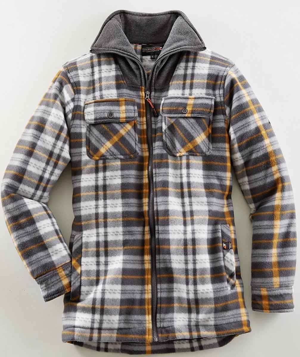 Terratrend Thermohemd met fleece kraag 0142 - 6310 Donkergrijs/Zwart - 3XL