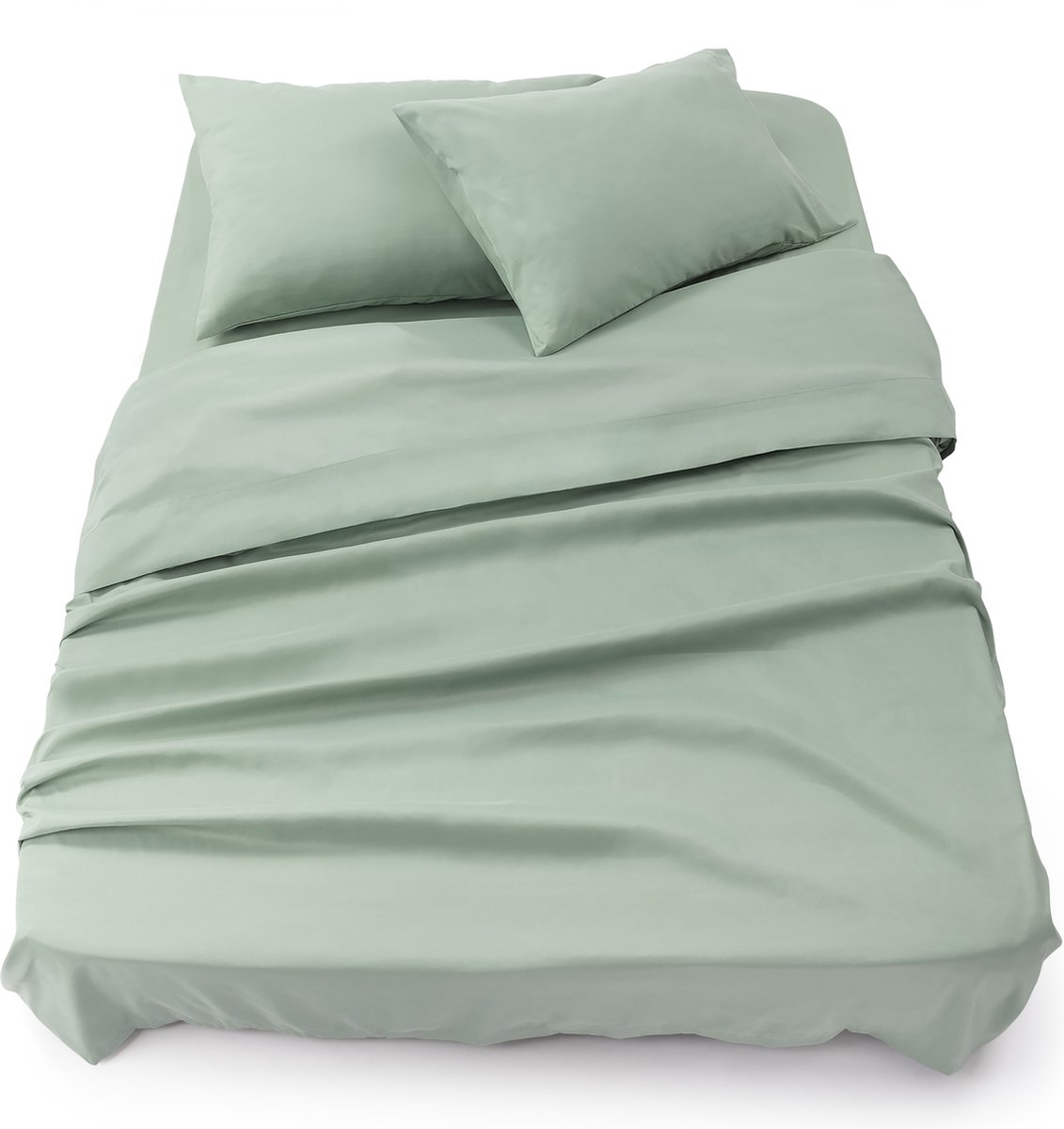 Blumtal 3-delige Set Bedlaken - Hoeslaken 150 x 200 x 30 cm - Laken 240 x 275 cm - 2 x Kussensloop 50 x 80 cm - Summer Green