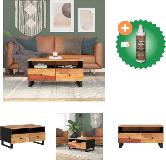 vidaXL Salontafel 80x50x40 cm Massief Hout Mangohout