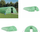 Bol.com vidaXL - Tuinkas - met - stalen - frame - 90 - m² - 18x5x23 - m - groen aanbieding