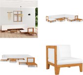 vidaXL 12-delige Loungeset met kussens massief acaciahout - Loungeset - Loungesets - Houten Loungeset - Houten Loungesets