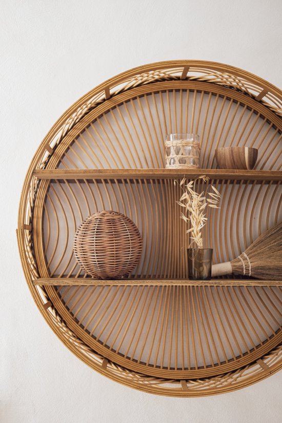 Boho Ibiza spiegel bamboe rotan
