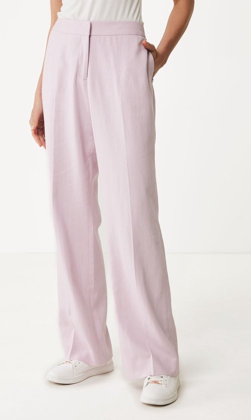 Straight Leg Pantalon Dames - Licht Roze - Maat XS