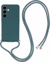 Coque arrière en TPU couleur Coverup avec cordon pour coque Samsung Galaxy S24 - Vert foncé
