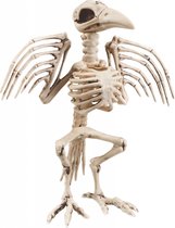 Hangend decoratie skelet - kraai - kunststof - 32 cm - Halloween decoratie