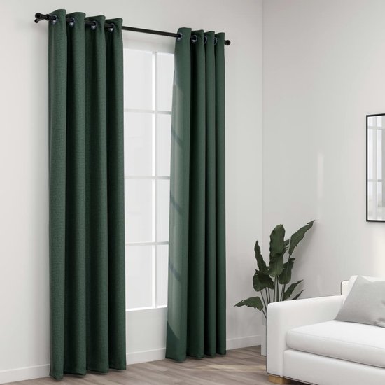 Vidaxl gordijn verduisterend met metalen ringen 2 st 140x245