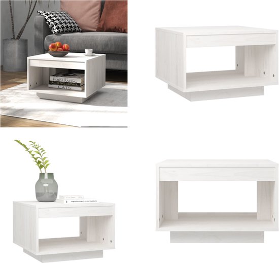 vidaXL Salontafel 110x50x33,5 cm massief grenenhout, tafel, bijzettafel, eindtafel, tafels, bijzettafels, eindtafels, zithoektafel, zithoektafels