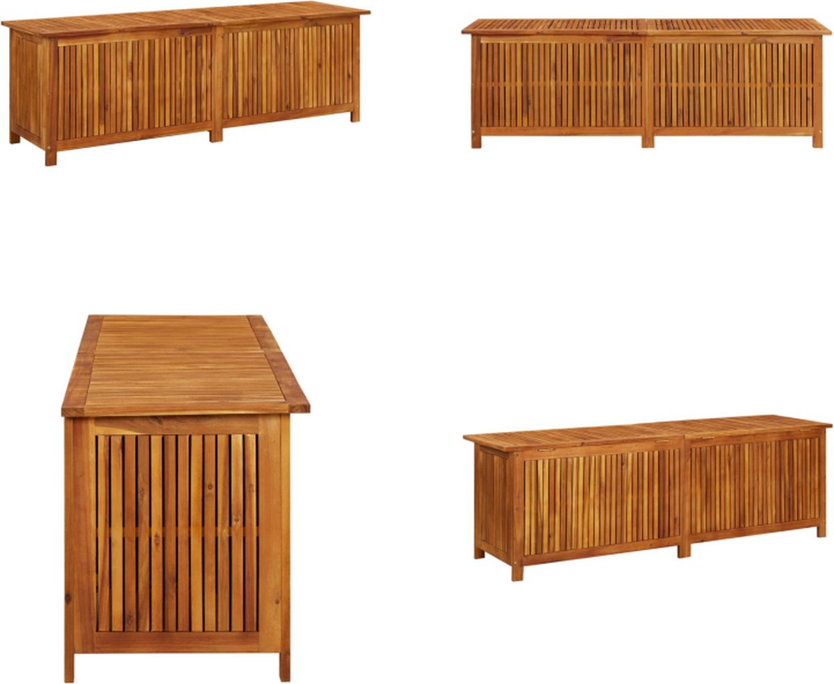 VidaXL Tuinbox 175x50x58 cm massief acaciahout Opslagkist Opslagkisten Opbergkist Opbergkisten