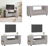 vidaXL Tv-meubel 102x34-5x43 cm bewerkt hout grijs sonoma eikenkleurig - Tv-kast - Tv-kasten - Tv-meubel - Hifi-meubel