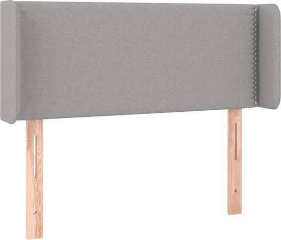 vidaXL Hoofdborden 2 st 90x5x78/88 cm fluweel lichtgrijs
