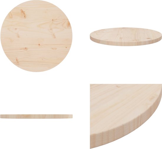 Tafelblad rond 60x2,5 cm massief acaciahout