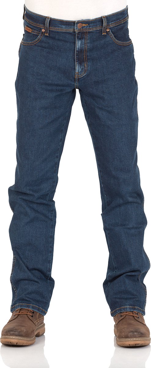 Wrangler Heren Jeans Broeken regular/straight Fit 34W 36L Volwassenen Darkstone (w12105009)