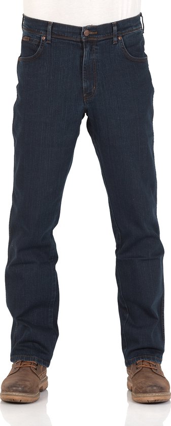 Wrangler - TEXAS Stretch - Heren Regular-fit Jeans - Blue Black