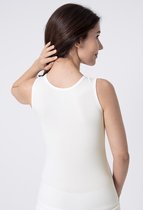 Mode Lotus - Dames Onderhemd - Maat S - Katoen Tanktop Hemdjes Dames Topje Singlet - Kleur: Creme