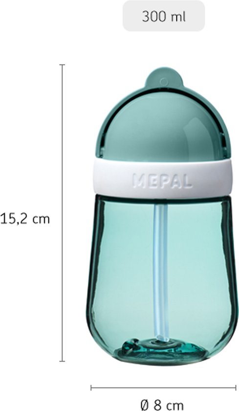 Mepal Mio rietjesbeker – 300 ml – Makkelijk vast te houden – Kinderservies – Sailors Bay - Mepal