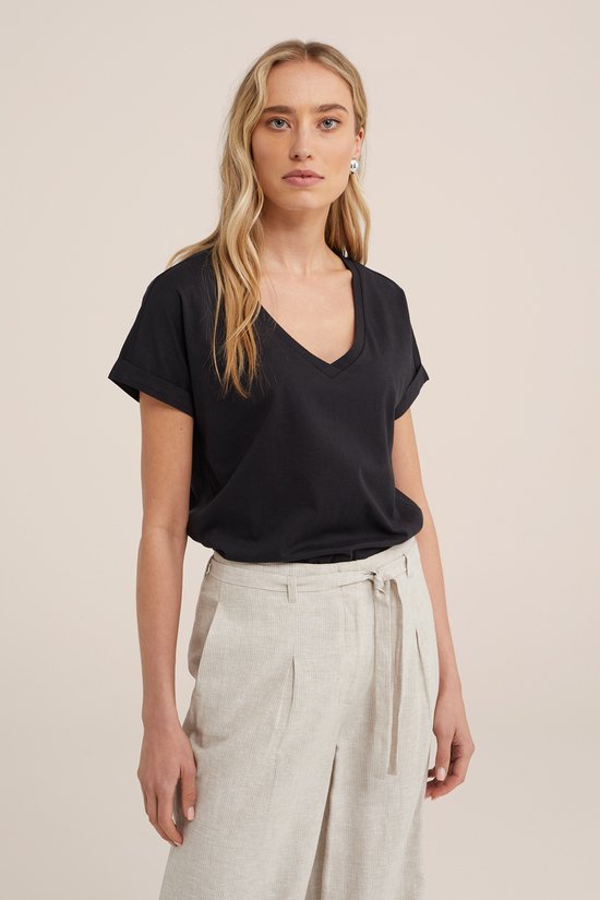 WE Fashion Dames T-shirt met V-hals