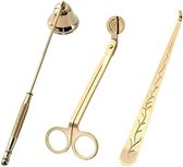 Kaarsendover - Kaarsen dover - Candle snuffer - Kaarsendover waxinelichtjes - 29,5 x 7,9 x 4,8 cm - Goud - Set van 3 Stuks