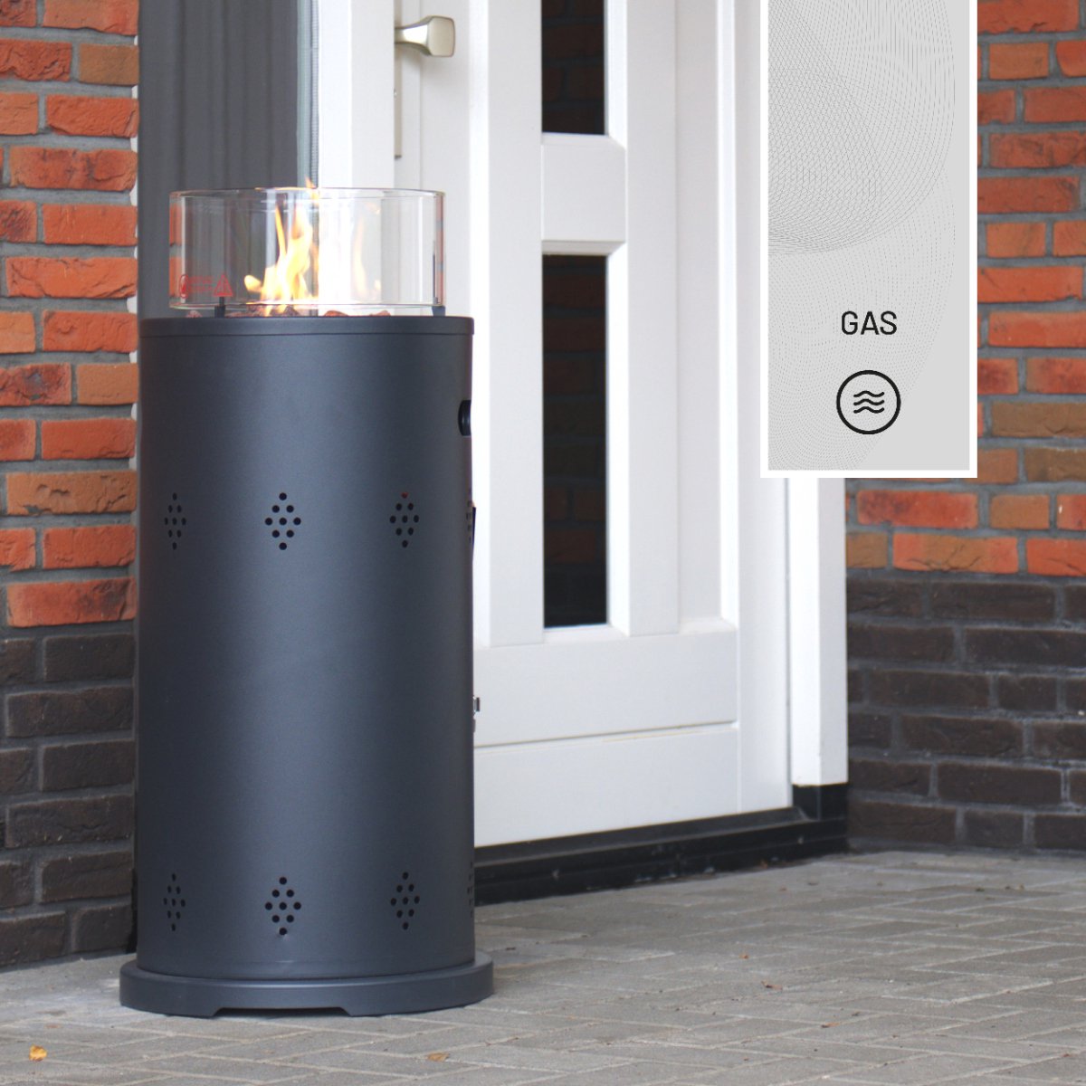 Sunred Bogo 10500 W - Freestanding gas patio heater - Grey