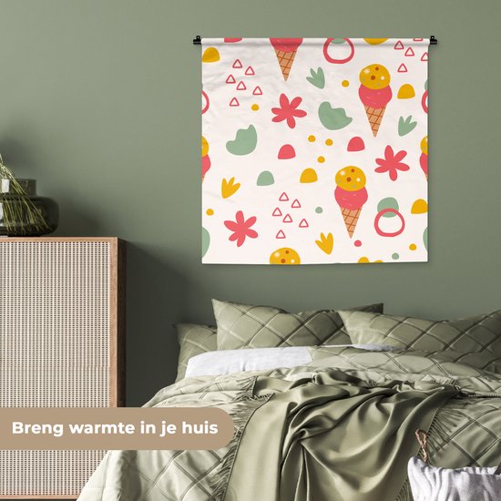 Tapisserie murale - Toile murale - Glace - Design - Été - 90x90 cm - Tapisserie
