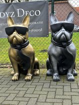 Goodyz - Franse Bulldog beeld- Reuze Bulldog - 120cm hoog - Zilver - andere kleuren leverbaar