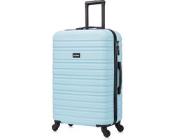 BlockTravel BlockTravel® Reiskoffer Groot 74L - Grote Koffer met TSA-slot - Reiskoffer met Wielen - Valies Grote Koffer - 4 Spinner Wielen - Licht blauw