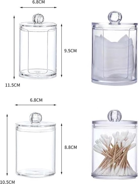 Wattenschijfdispenser en wattenstaafjeshouder, wattenschijfjeshouder, voor het Wattenschijfdispenser en wattenstaafjeshouder, wattenschijfjeshouder, voor het