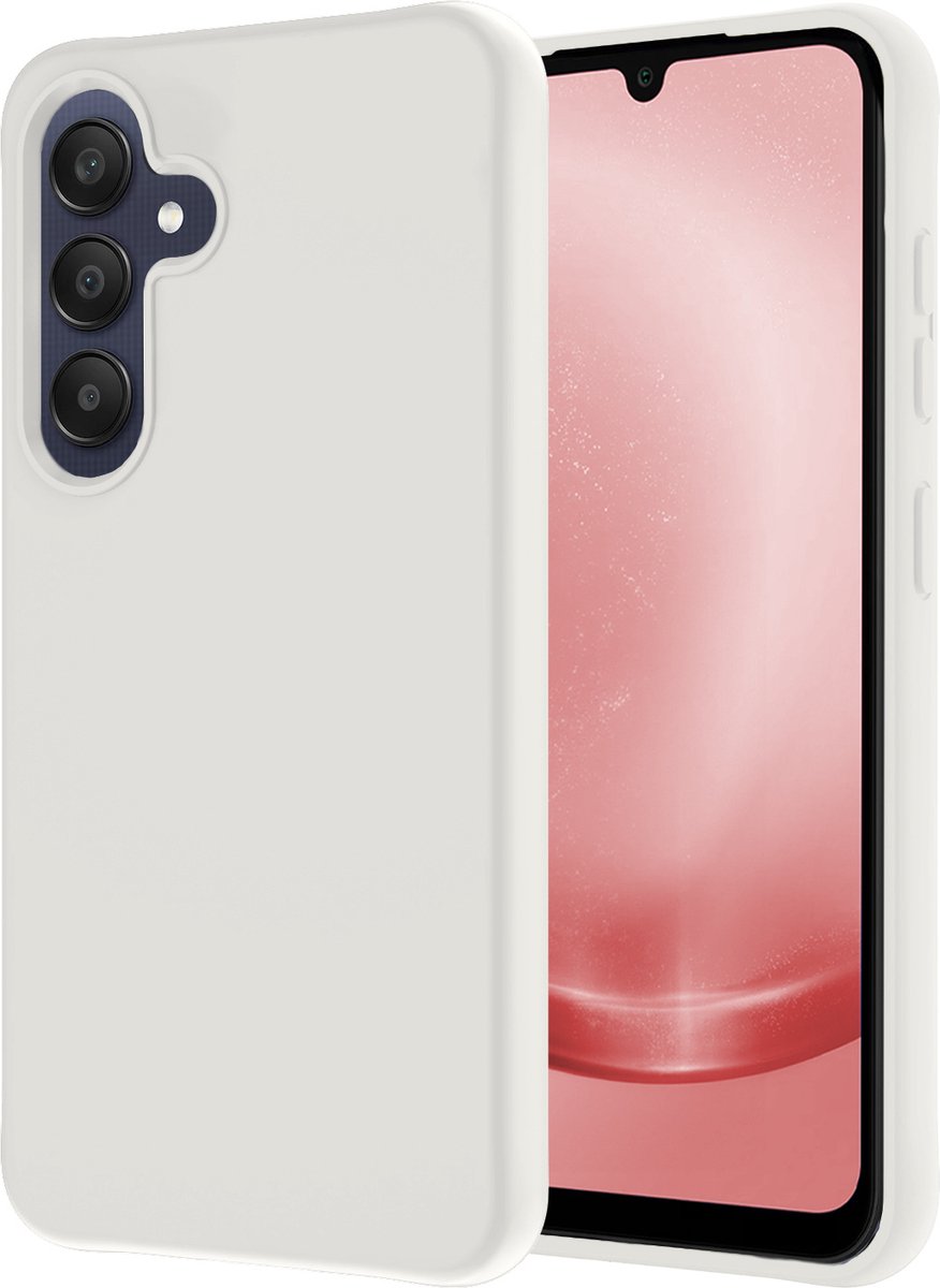 Hoesje - Geschikt voor Samsung Galaxy A25 - Sterk & Shockproof - Hoes Cover - Siliconen Case - Wit