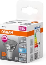 OSRAM Superstar dimbare LED lamp met bijzonder hoge kleurweergave (CRI9-), GU1-basis helder glas ,Koud wit (4-K), 35- Lumen, substituut voor 5-W-verlichtingsmiddel dimbaar, 1-Pak