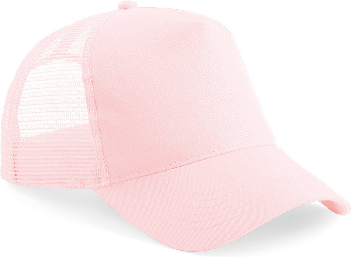 Kinderpet in mesh, verstelbaar aan de achterkant. - One Size, Pastel Roze