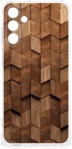 Stevig Telefoonhoesje geschikt voor Samsung Galaxy A15 Wooden Cubes