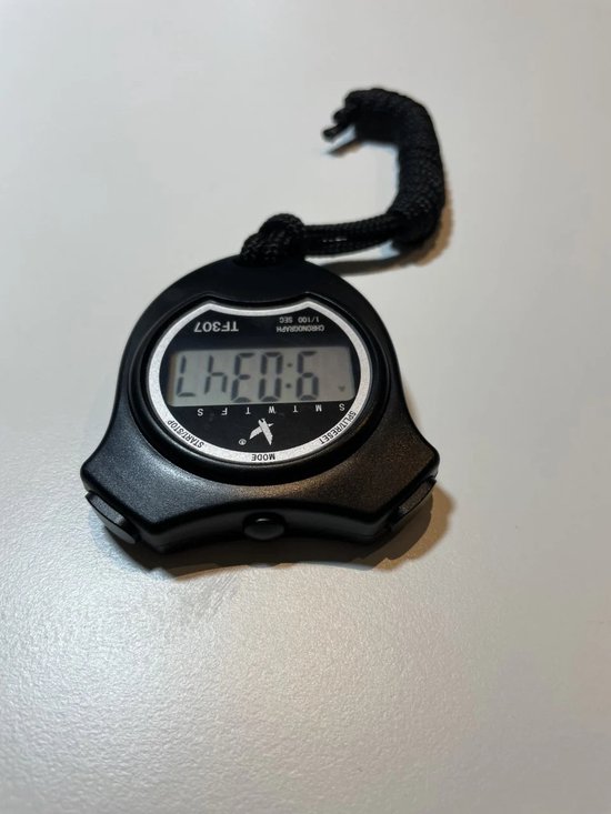 Tunturi Basis - Stopwatch - Digitale Stopwatch - Sport stopwatch - Grote Display - Zwart - Tunturi