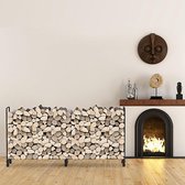 Brandhoutrek - Firewood Rack Metal Firewood Rack for Indoor and Outdoor 244D x 34.3W x 122.4H centimetres