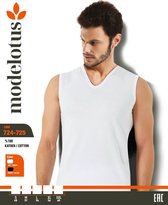 2pack - Mode Lotus - Katoen - V Hals - Mauwloos - Sport Heren Onderhemd - t-shirts - t shirt heren - heren t shirt - Kleur:Wit Maat M
