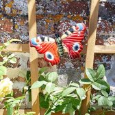 Vlinder dagpauwoog muurdeco 22 cm