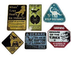 Jurassic World Mini Replica Warning Signs