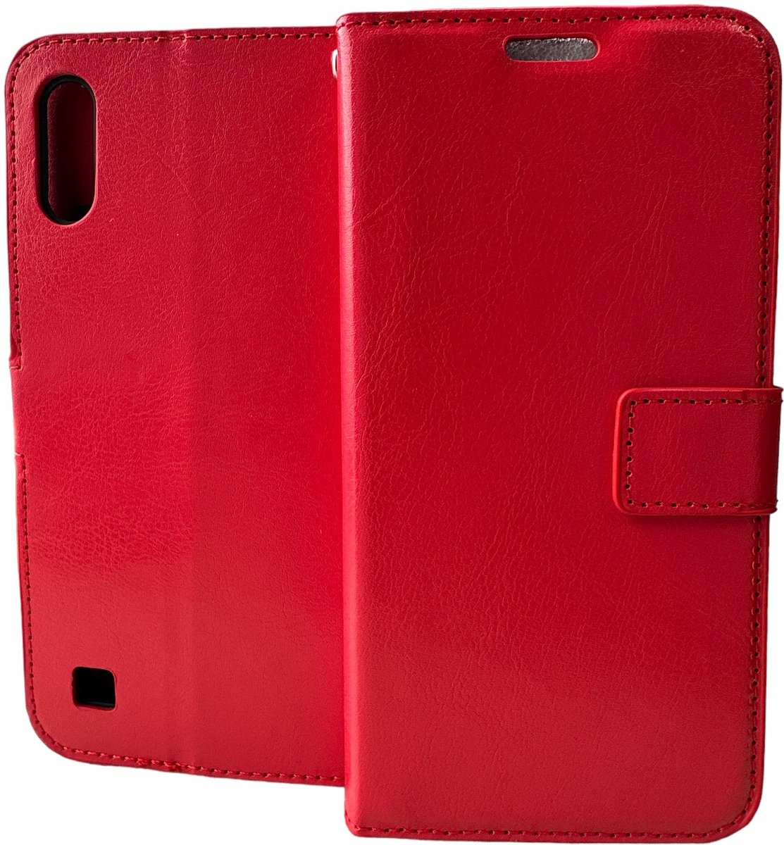 Portemonnee Book Case Hoesje Geschikt voor: Samsung Galaxy A10 - Rood