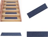 vidaXL 15 st Trapmatten zelfklevend rechthoekig 76x20 cm grijsblauw - Trapmat - Trapmatten - Trap Mat - Trap Matten