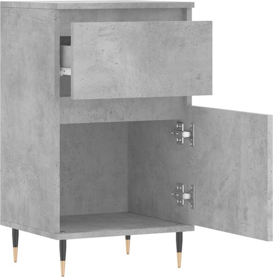 vidaXL Buffet 40x35x70 cm Bois d'ingénierie Béton Gris - Buffet - Commodes - Armoire de rangement - Armoire murale