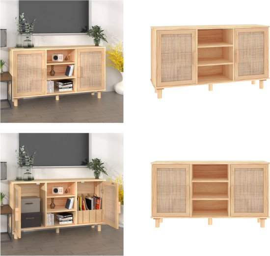 Dressoir 111x34x60 cm massief grenenhout kopen