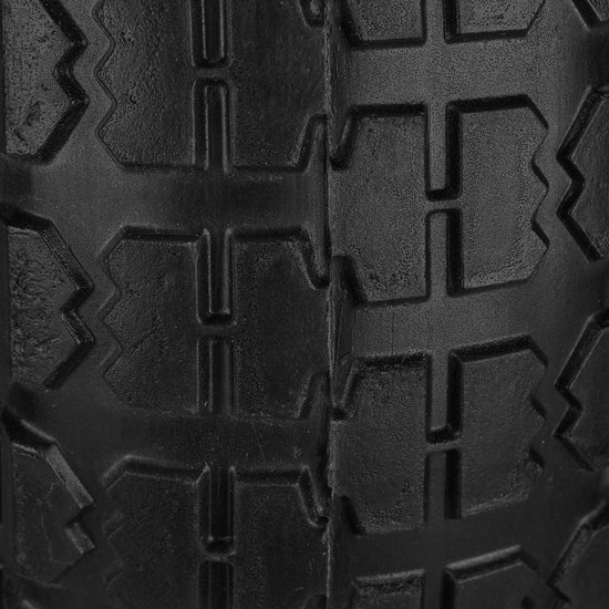 steekwagenwiel - 4.10-3.50-4" - set van 4 - massief rubber - 150 kg - zwart-grijs van Merkloos	 — afbeelding 2