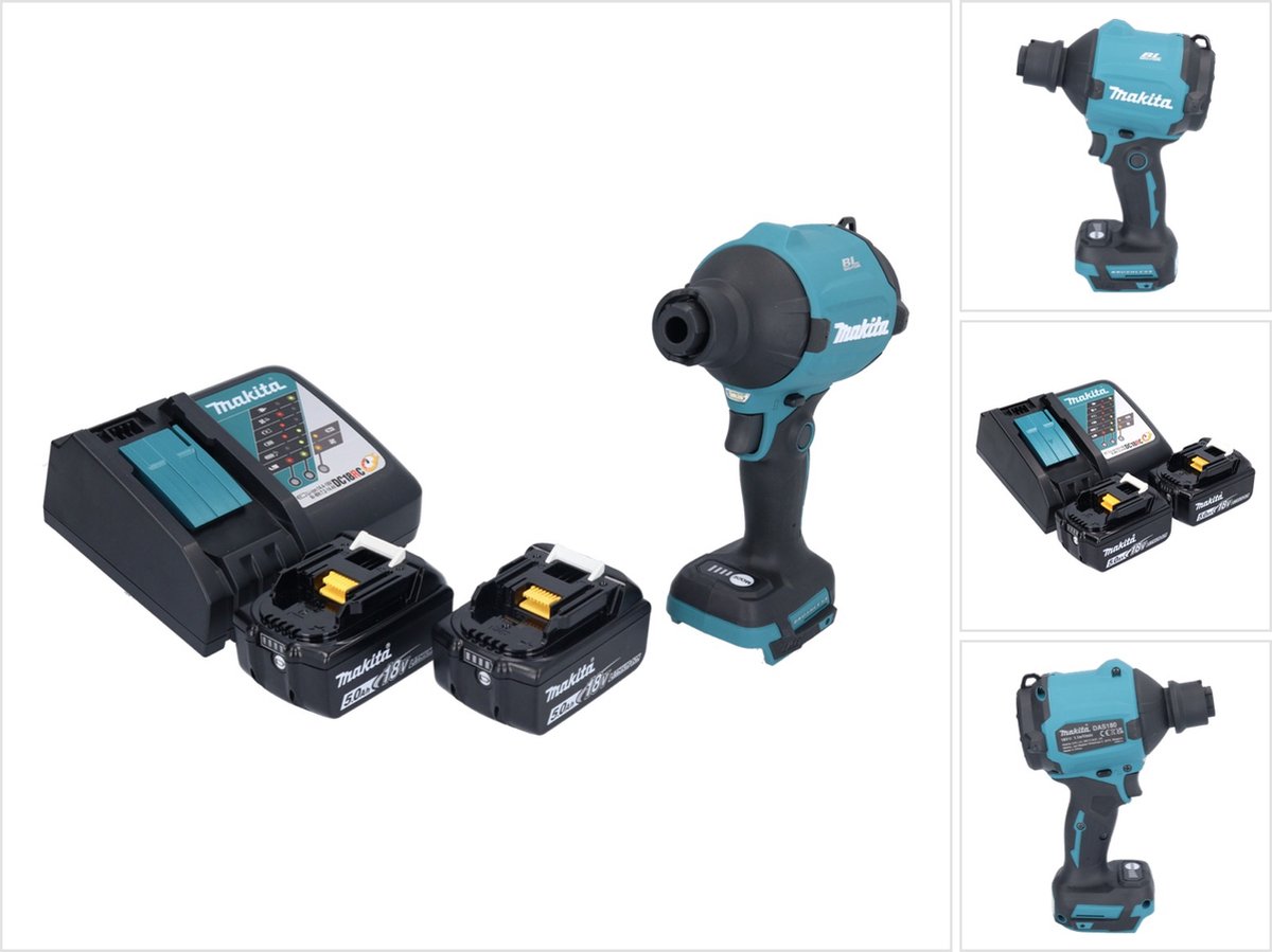 Makita DAS 180 RT accu-blazer 18 V borstelloos + 2x accu 5,0 Ah + oplader