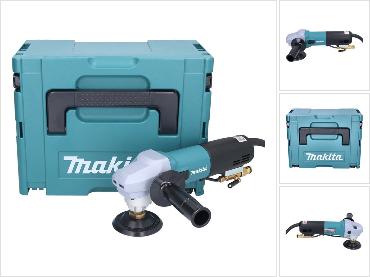 Makita PW 5000 CHJ natte steenpolijstmachine 900 watt 100 mm + Makpac - zonder scheidingstransformator