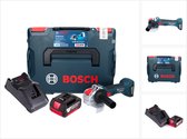 Bosch GWX 18V-7 Professionele accu haakse slijper 18 V 125 mm Brushless X-LOCK + 1x accu 5.0 Ah + lader + L-Boxx