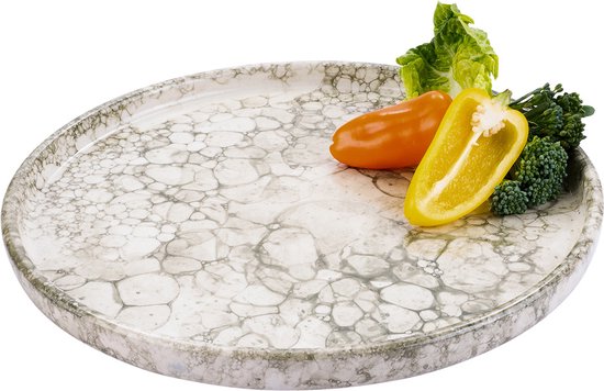 Bowls and Dishes Espuma Poterie Assiette | assiette de diner | Assiette plate | Assiette à tapas | Services de table 28 cm Vert - Astuce cadeau !