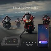 V6 PRO Motorfiets Bluetooth Helm Intercom Headset 1200M Interphone Communicator voor 6 Riders Waterdichte Muziekspeler