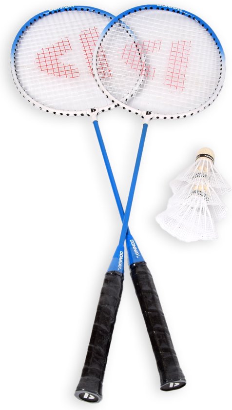 Blauwe Badminton Set voor 2 Personen | Met 3 Shuttles | Inclusief Draagtas | Ideaal voor Volwassenen en Recreatieve Spelers - Merkloos