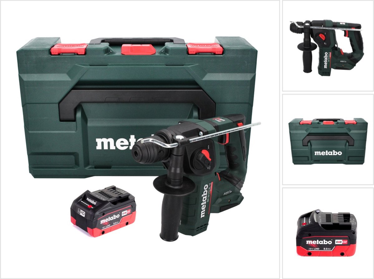 Metabo BH 18 LTX BL 16 accuboormachine 18 V 1,3 J SDS-plus Brushless + 1x accu 8,0 Ah + MetaBOX - zonder oplader